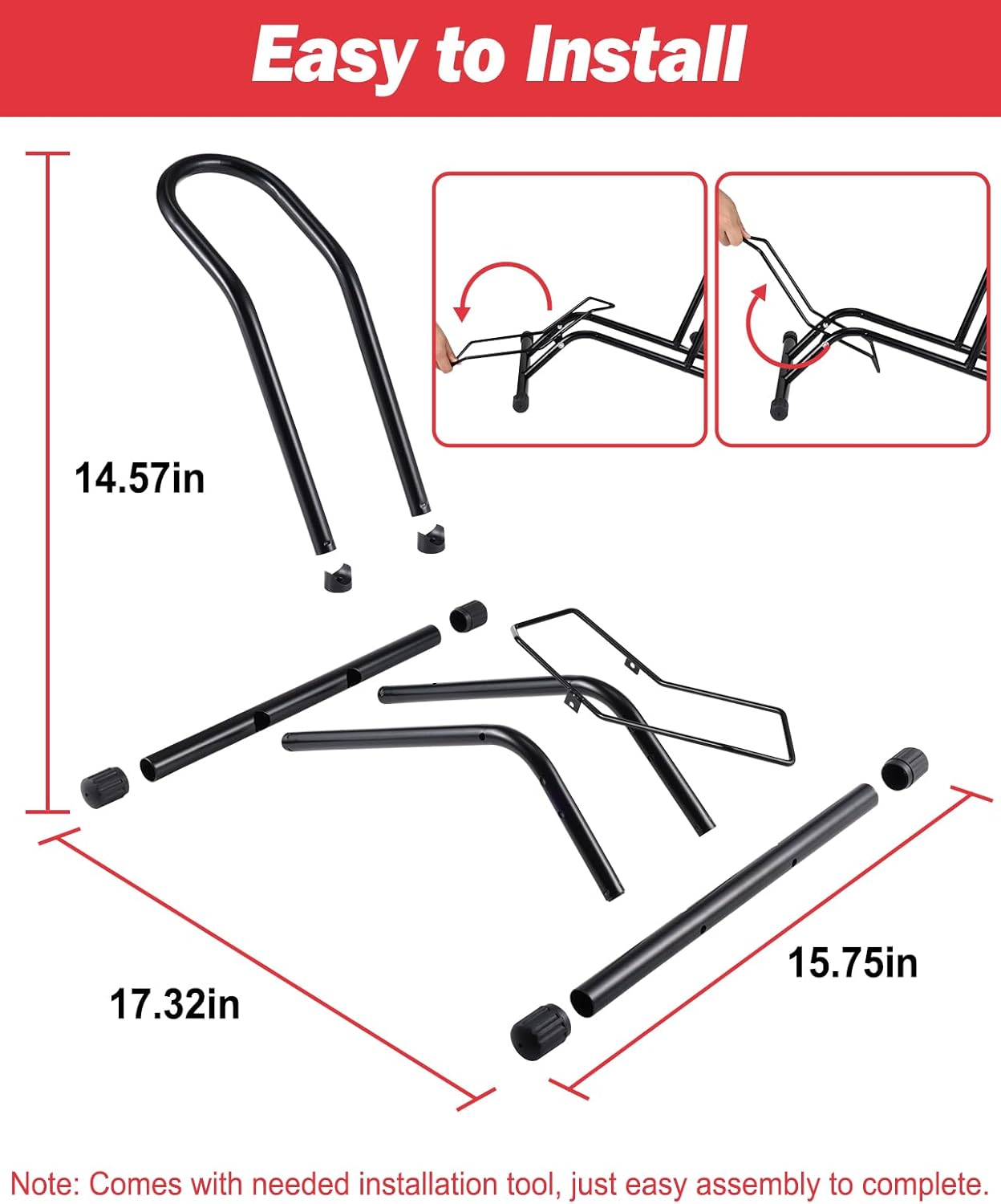 Up to 3.74" Wide Tire Bike Rack, Indoor Storage Holder
