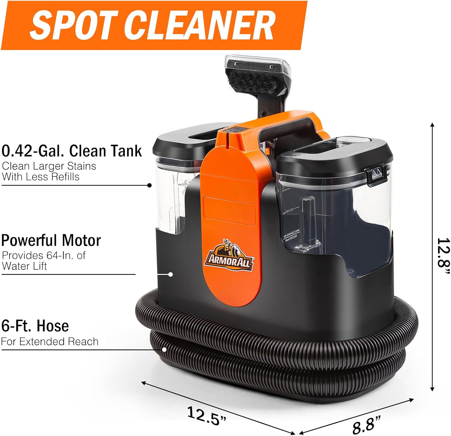 Armor All SCC301 0901 Upholstery and Carpet Cleaner, Automotive and Automotive Detail Tool for Pets, Carpets and Sofas