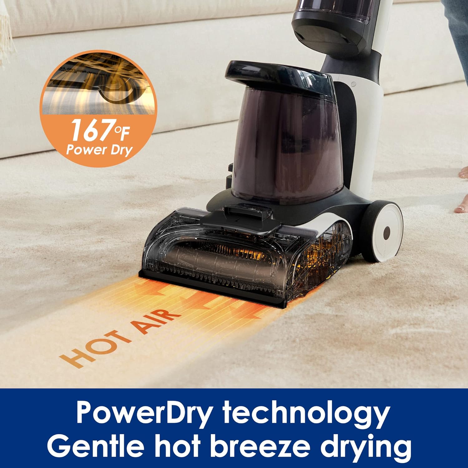 Tineco Carpet ONE Smart Carpet Cleaner, Lightweight Carpet Shampoo and Portable Upholstery Cleaner with LED Display, Pet Carpet Cleaner with App Connection, Voice Prompts