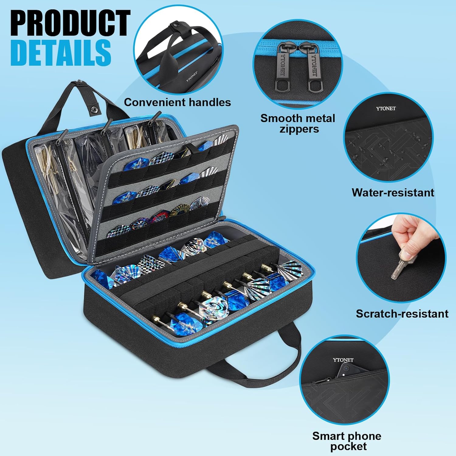 12 Dart Case with Pouches