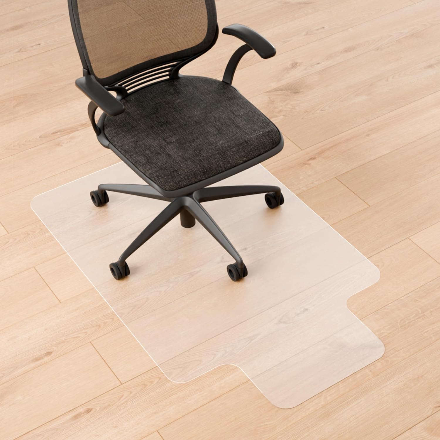 Naturei Office Chair Mat for Hard Floors, 46 x 72 inches (Approx. 116.8 x 182.9 cm) Large Floor Protector Mat for Hardwood, Clear, Easy to Clean (Rectangle)