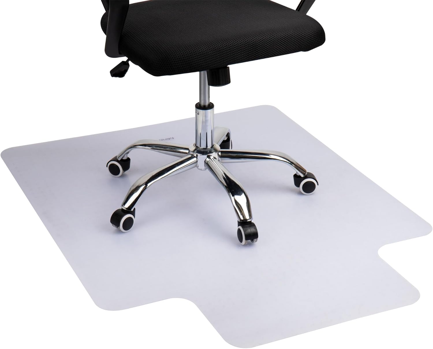 Mind Reader Office Chair Pad for Carpet, Under Table Protector, Carpet Grip, Rolling, PVC, 47.5 in. L x 35.5 in. W x 0.125 in. H, Clear