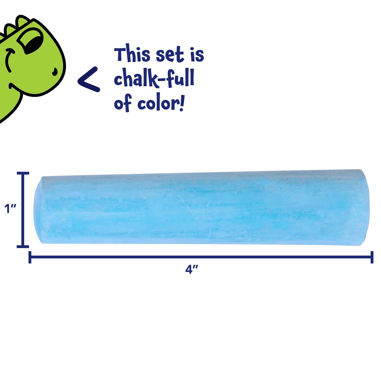 20 Pack Jumbo Sidewalk Chalk Set, 9 Colors