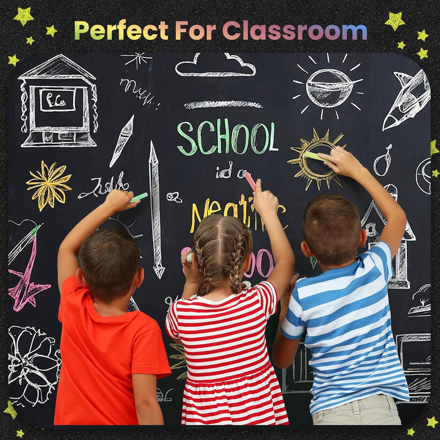288 Mini Chalk Set for Kids (24 Boxes), 5 Colors