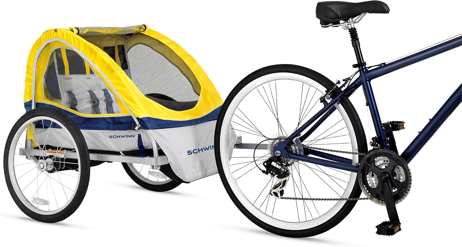 Children's Bike Trailer, Single/Double Seat, Sun Canopy