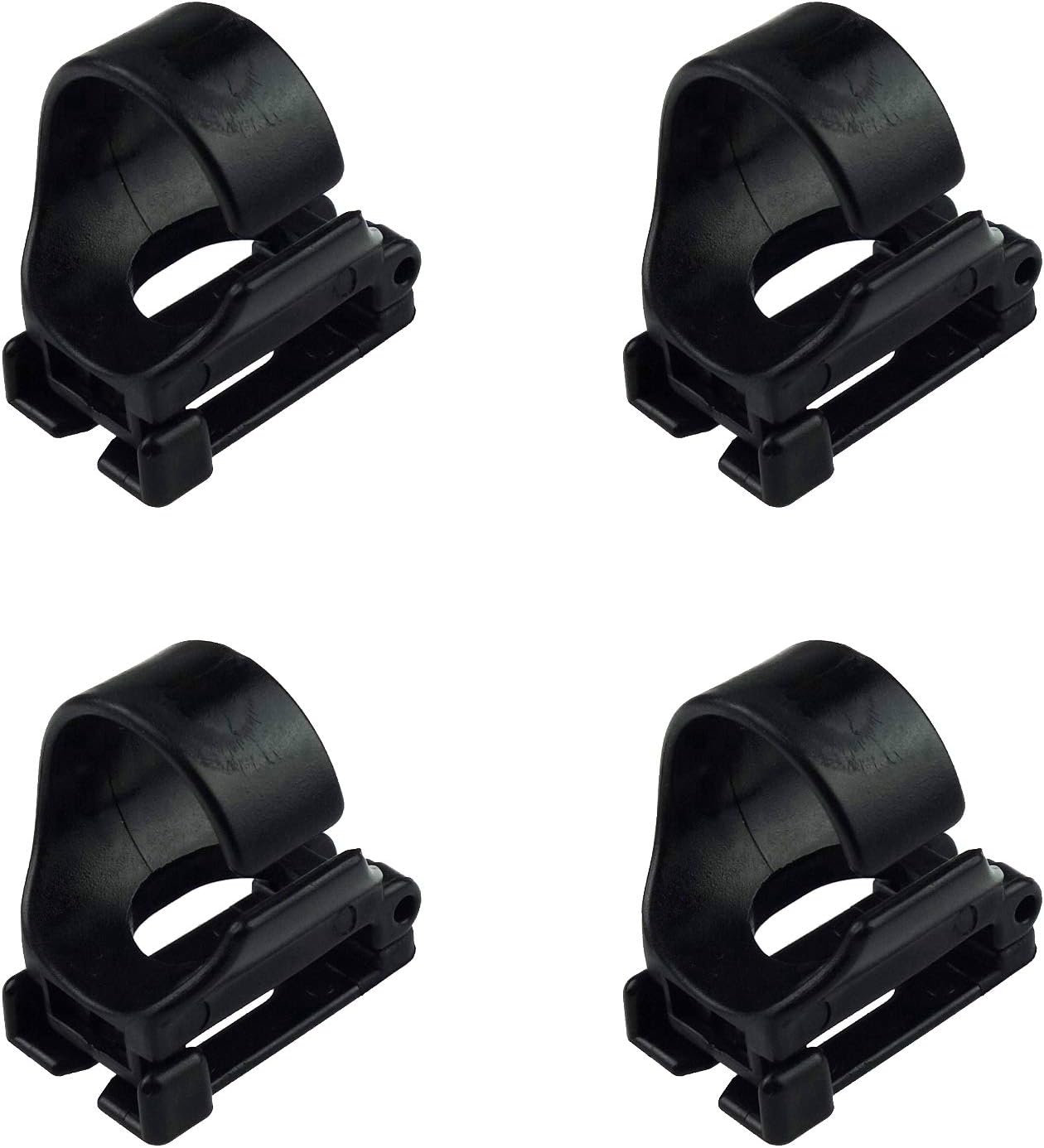 4 Piece Black Plastic Snorkel Clamps