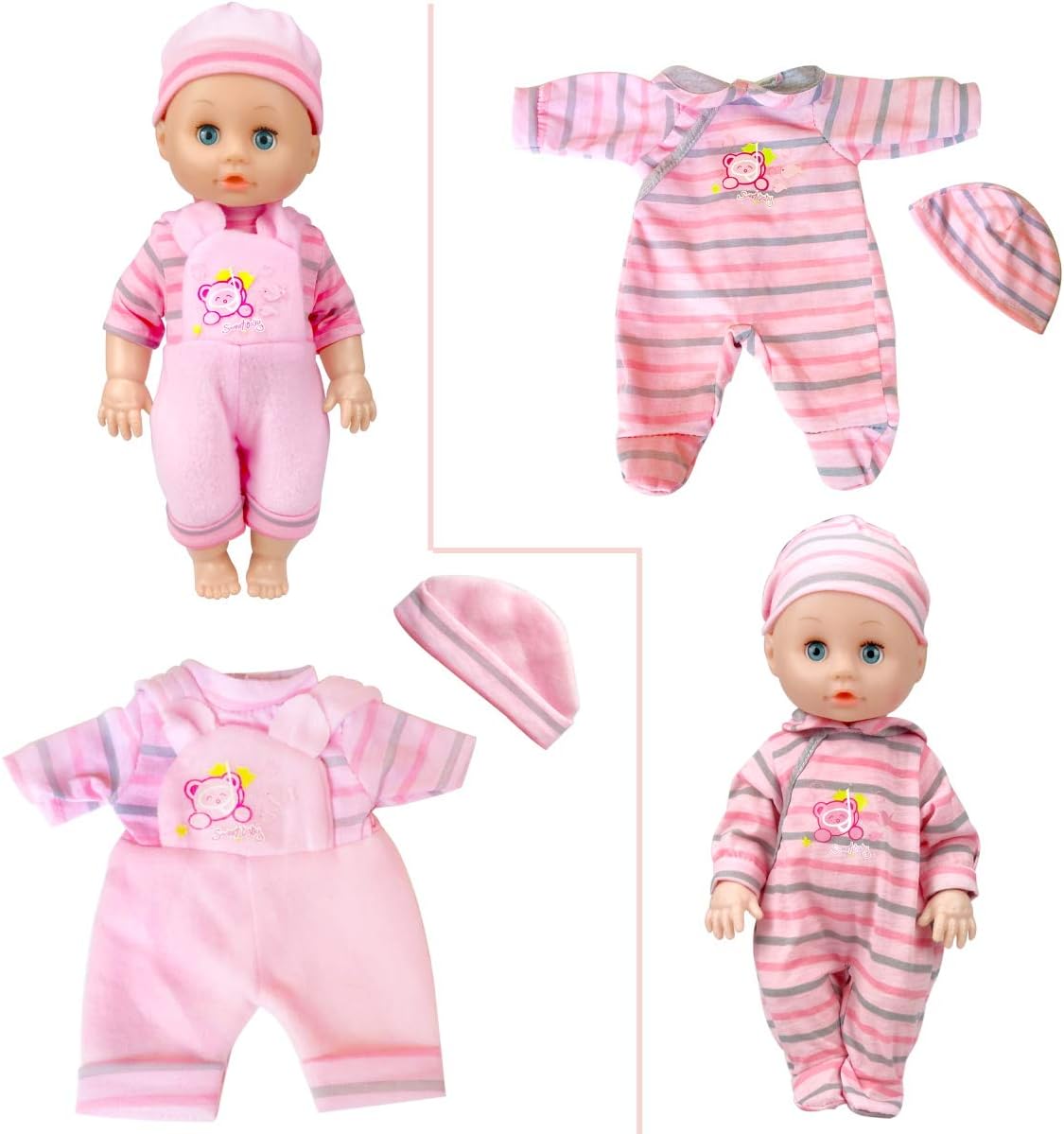 8 Pack 12" Baby Doll Clothing