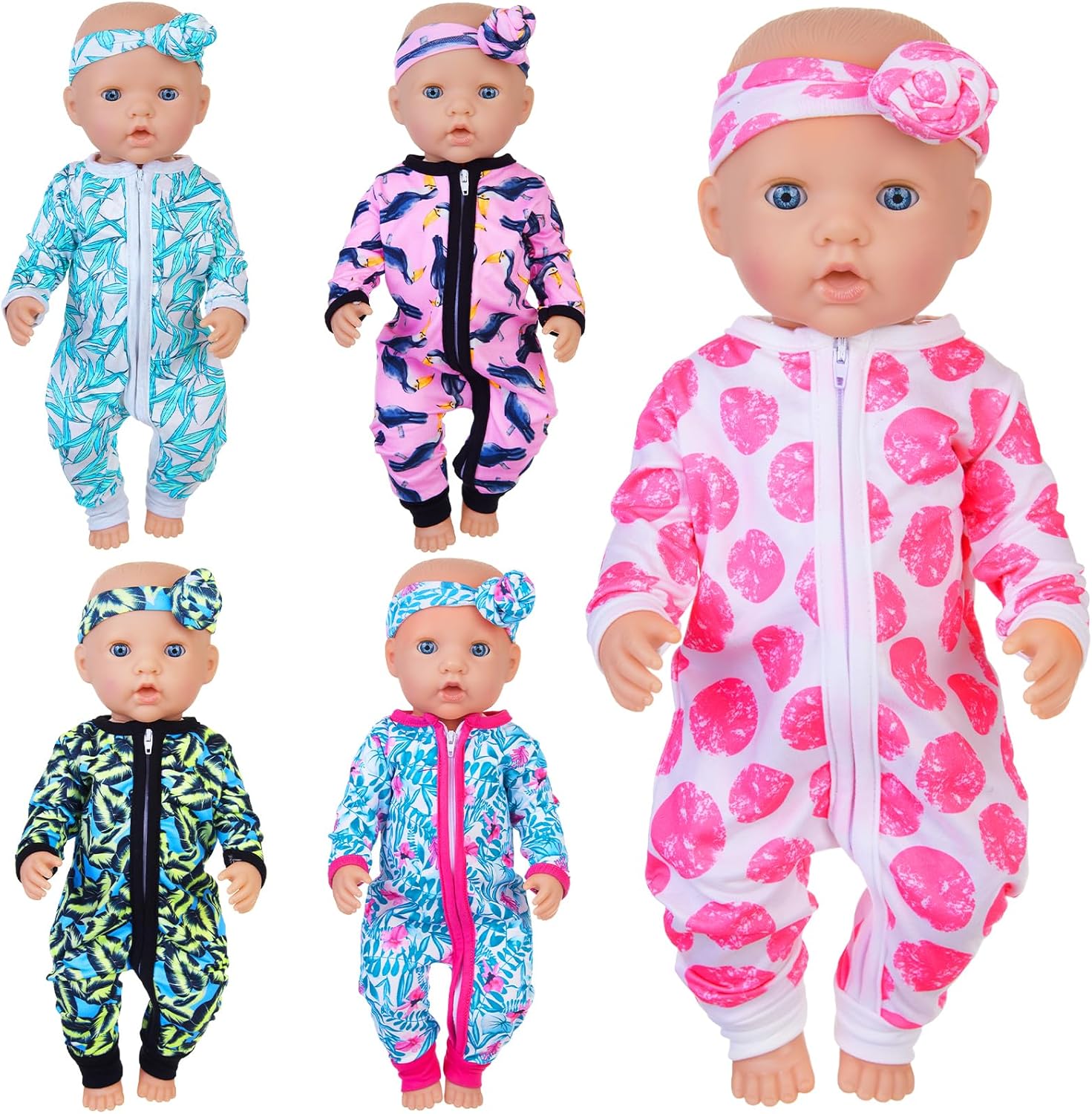 Unicorn Element 5 Pack Set, 35.56-45.72 cm Doll Clothing