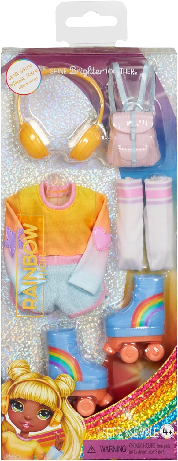 Rainbow High Fashion Set, Skateboarding Social