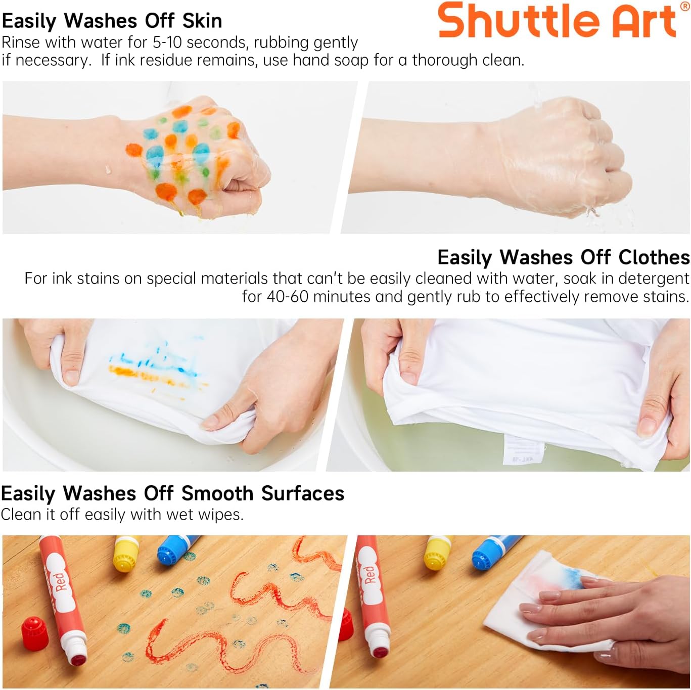 10 Color Washable Dot Markers for Toddlers