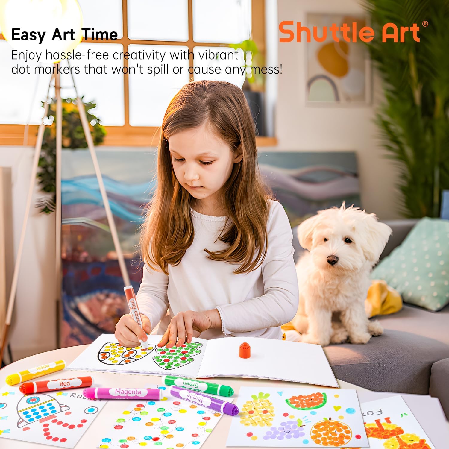 10 Color Washable Dot Markers for Toddlers