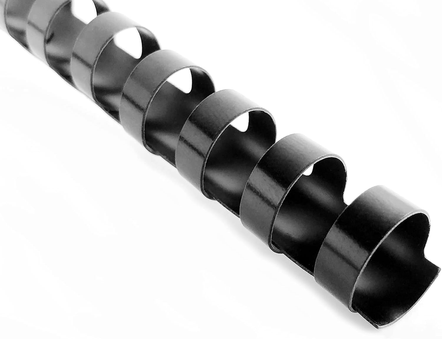 TOTiyea 100 Count 19 Ring Binding Comb, Multiple Sizes, 3/8 Inch, 1/2 Inch, 5/8 Inch, 3/4 Inch, 1 Inch, Letter Size, Black Binding Coil Set