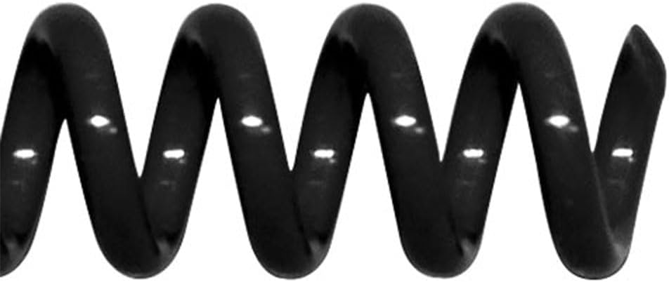 10 mm (3/8 in.) Spiral Binding Coils for Reports, Presentations and Requests | 4:1 Pitch | 12 in. Length | Black | 75 Page Binding Capacity | 100 Packs