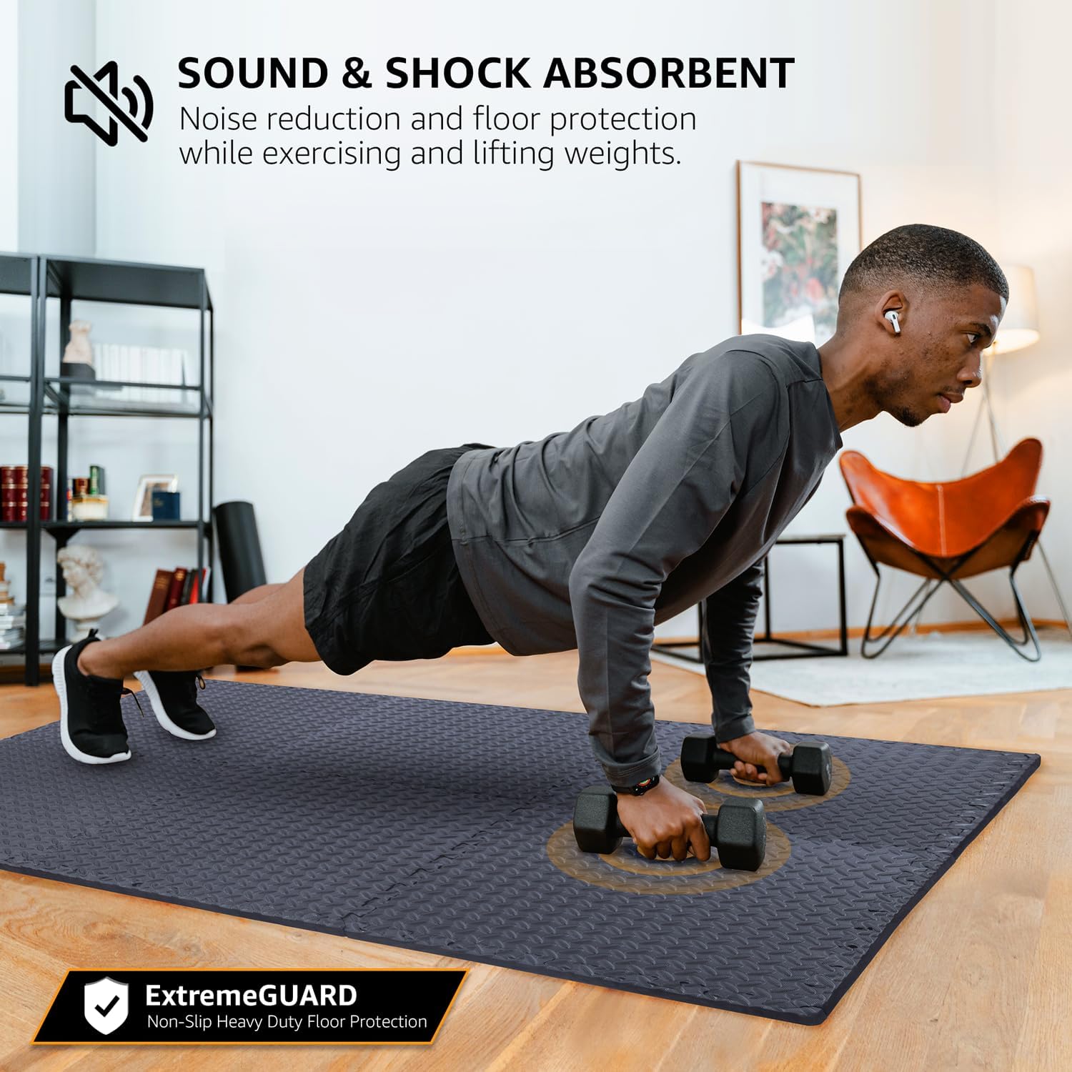 24 Pack 1.27cm Thick Floor Exercise Mats