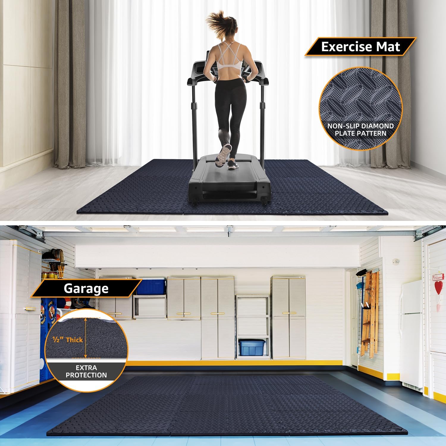 24 Pack 1.27cm Thick Floor Exercise Mats