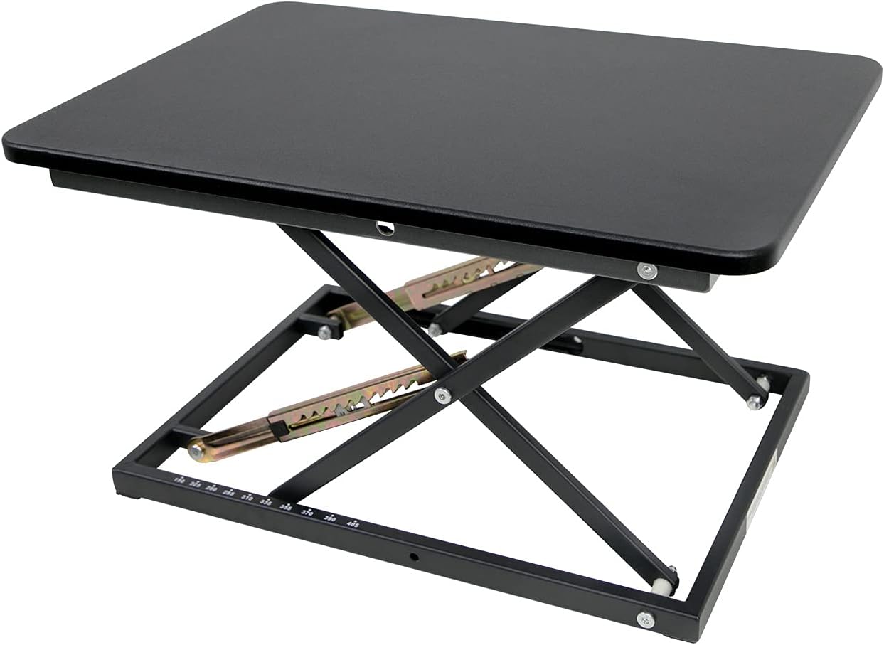 32 inch (Approx. 81.3 cm) Desk Riser for Standing or Sitting, Vertical Desk Converter, Height Adjustable Sit-Stand Desk Converter, Fully Assembled Monitor Laptop Riser Workstation for Home Office, Black