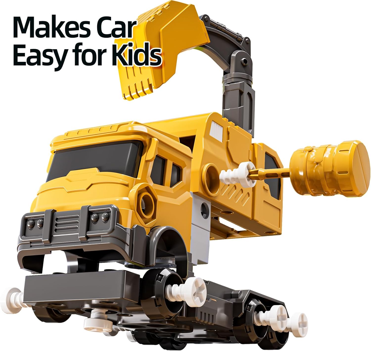 Children's Construction Vehicles, Transforming Robot, Ages 3-7