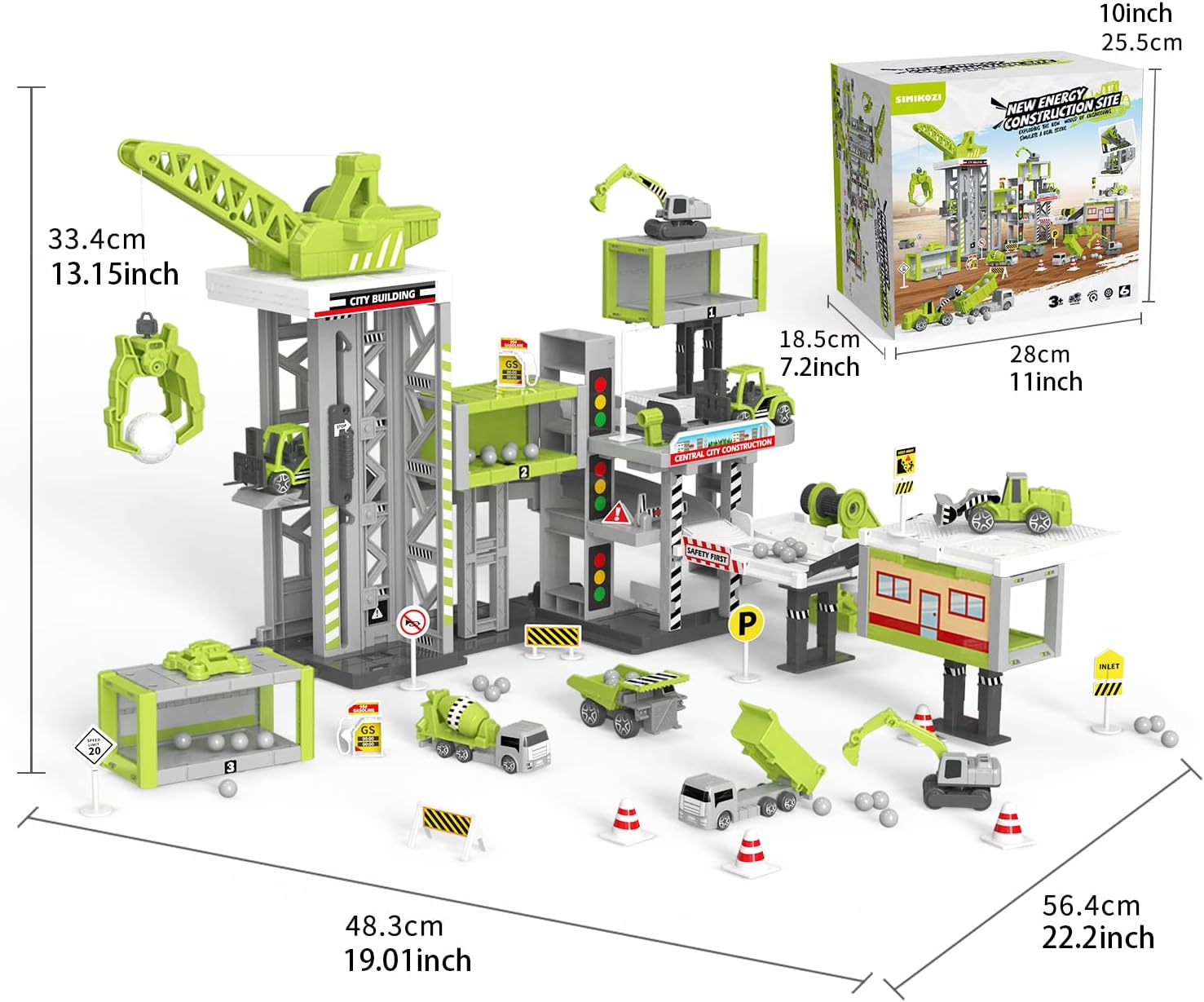 Engineering Vehicle Playset, Educational Toys for Boys 3-8