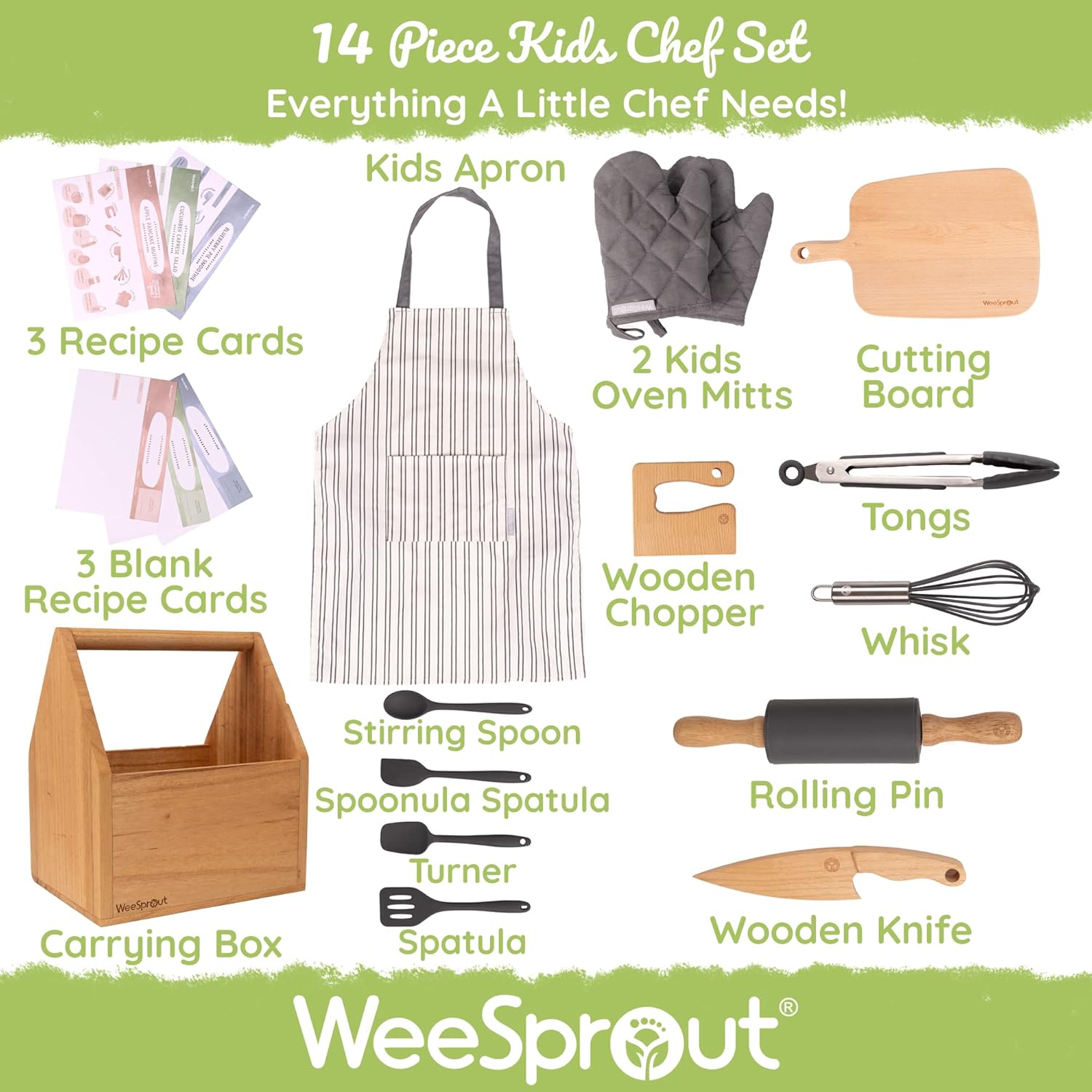 14 Pack Little Chef Cooking Set