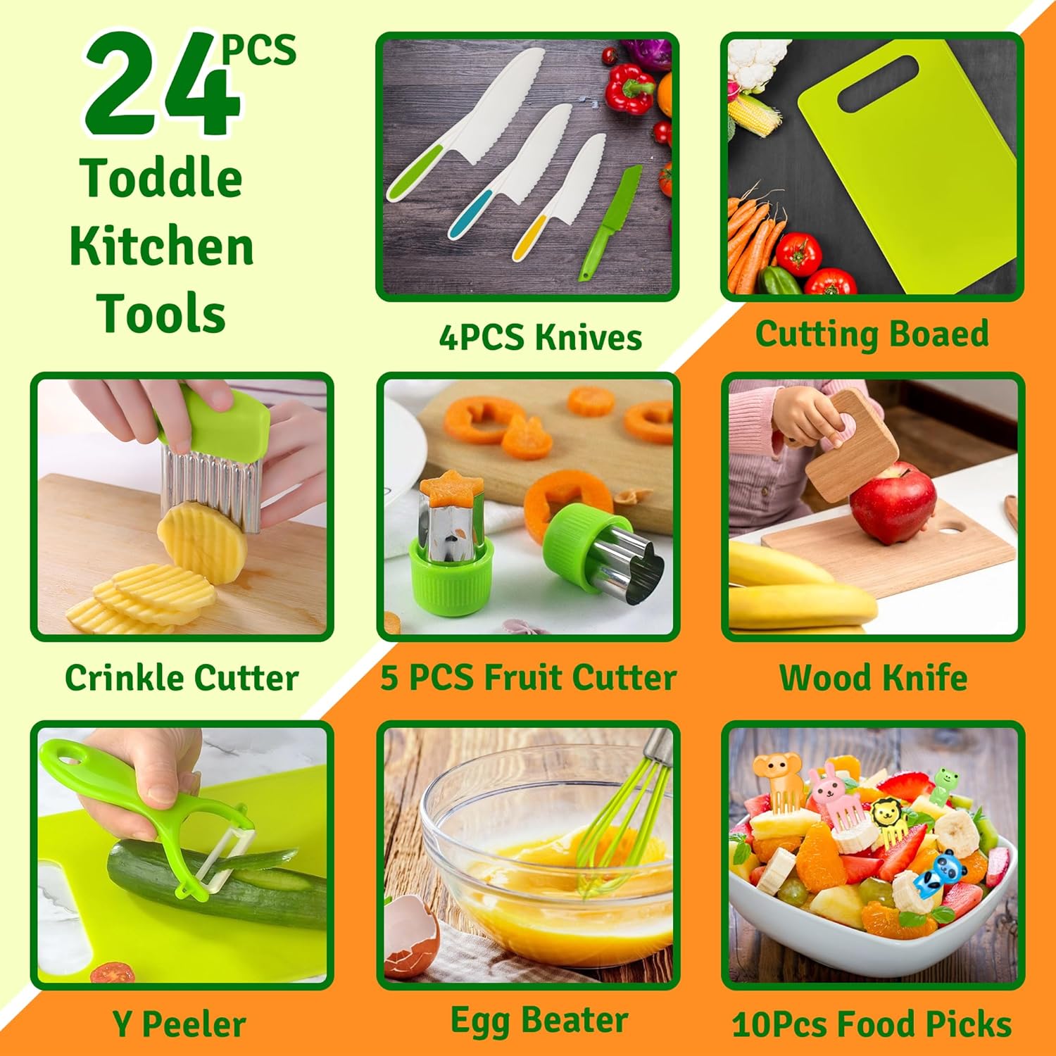 24 Pack Toddler Kitchen Tools