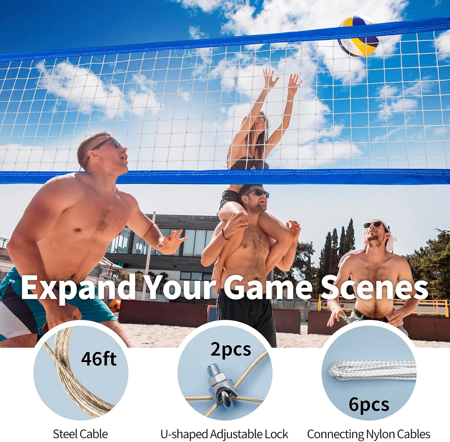 Pro Volleyball Net, 32x3 ft, Heavy Duty