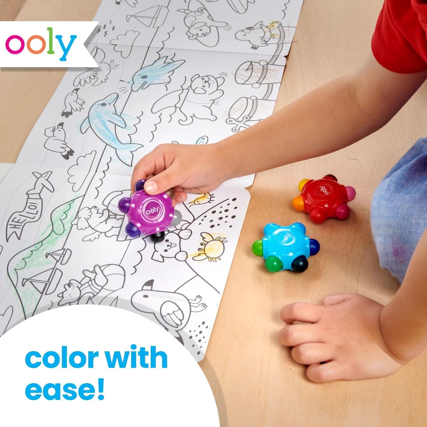 3 Crayons, Color Burst Grip, 18 Colors