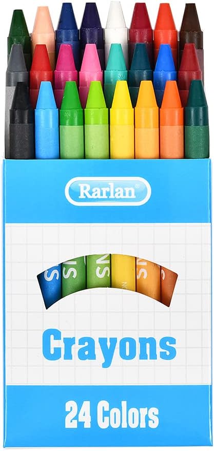 30 Crayons Bulk Pack, 24 Colors