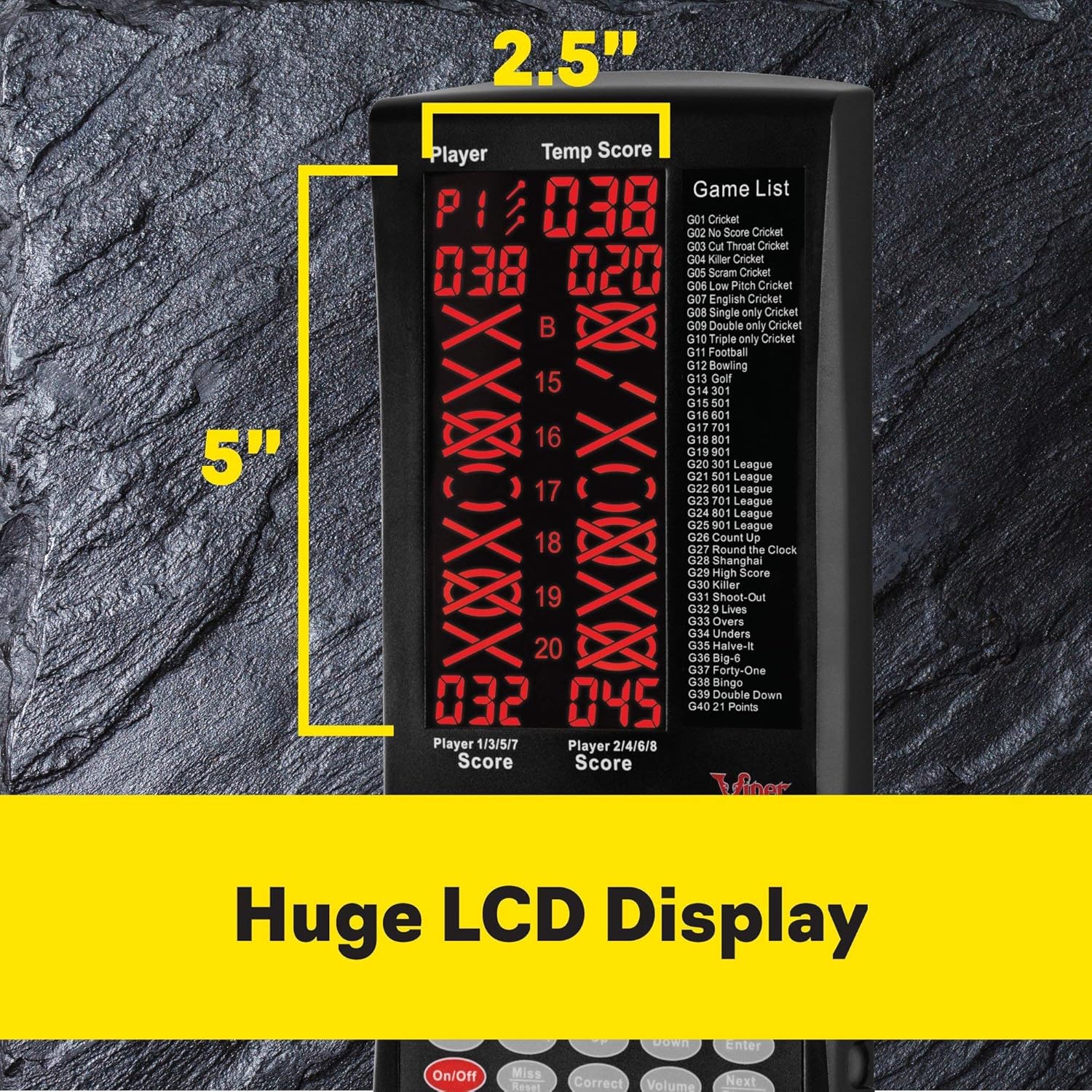 8 Player Digital Dart Scoreboard