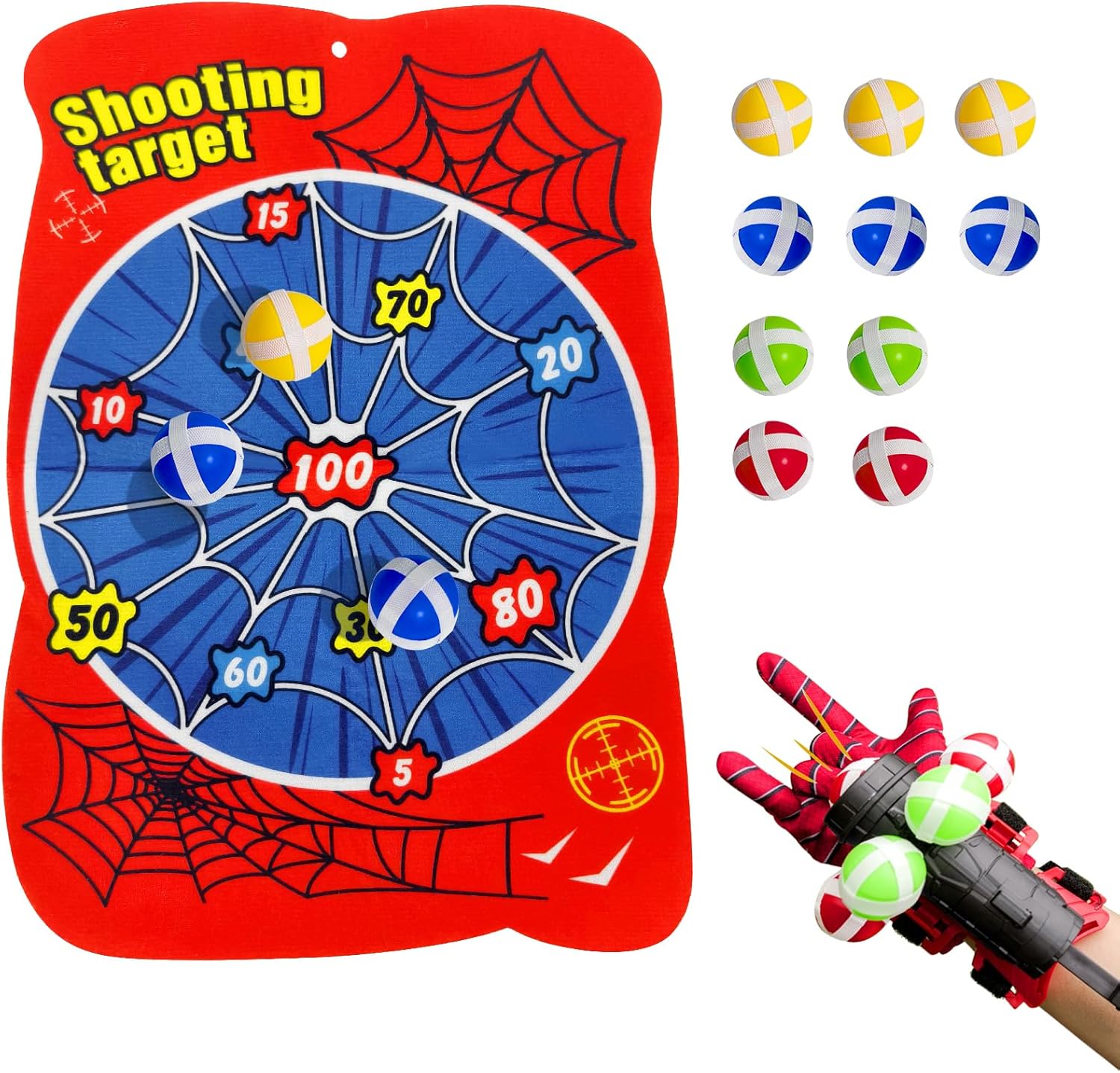 10 Sticky Balls Dartboard for Kids