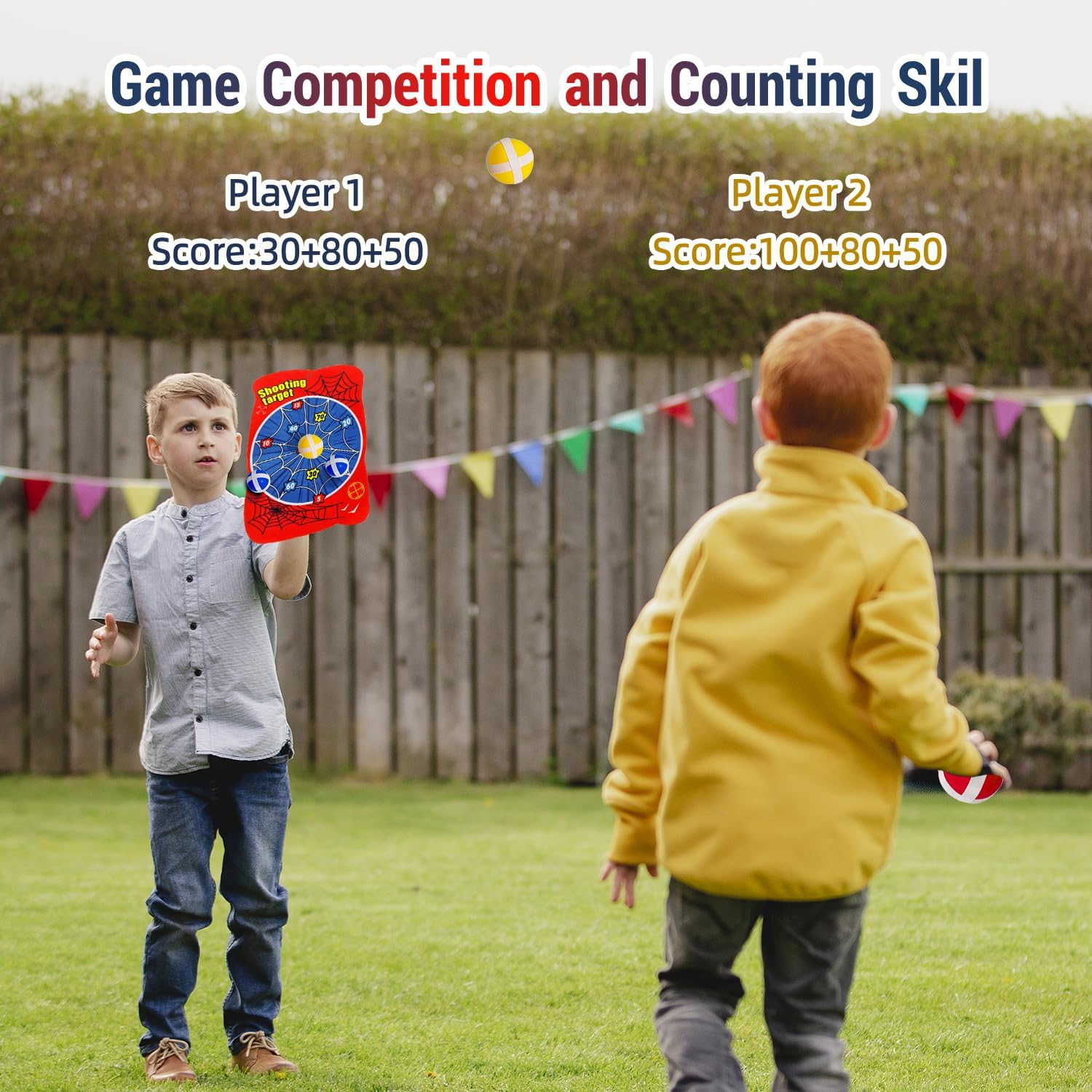 10 Sticky Balls Dartboard for Kids