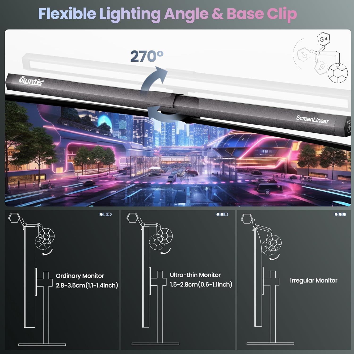 15 Modes RGB Backlight Monitor Light
