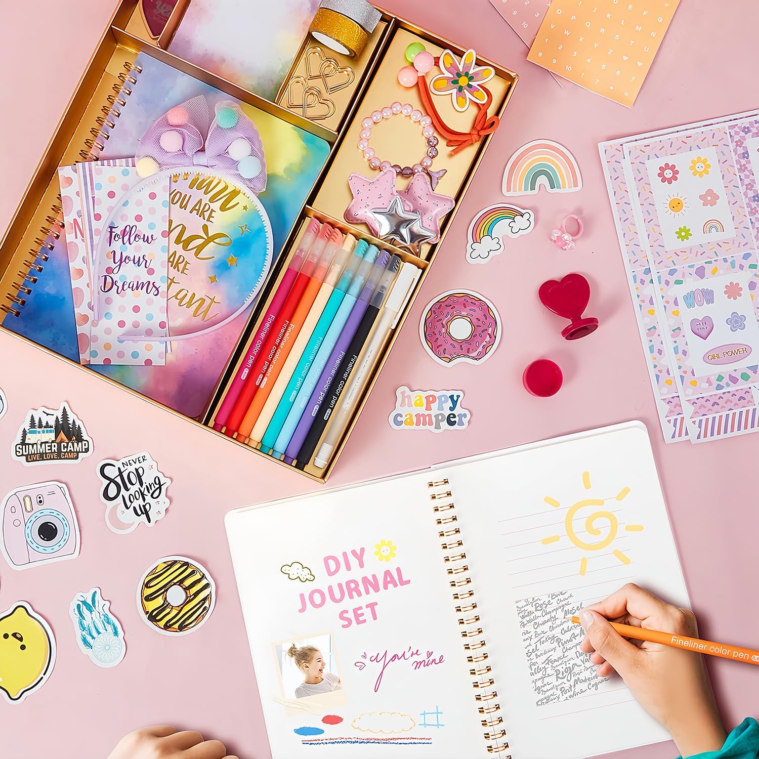 54 Pack Girls DIY Diary Set
