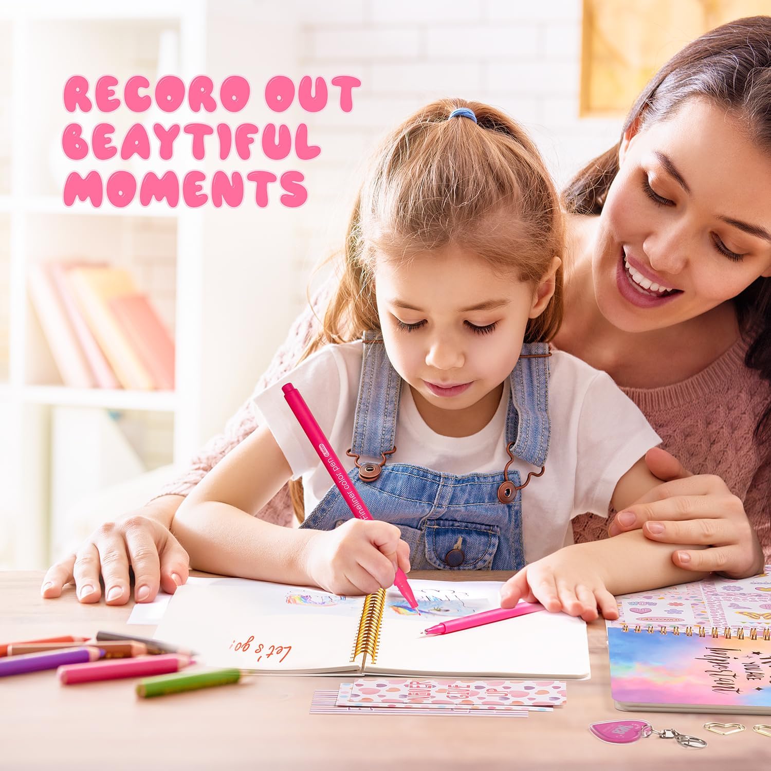 54 Pack Girls DIY Diary Set