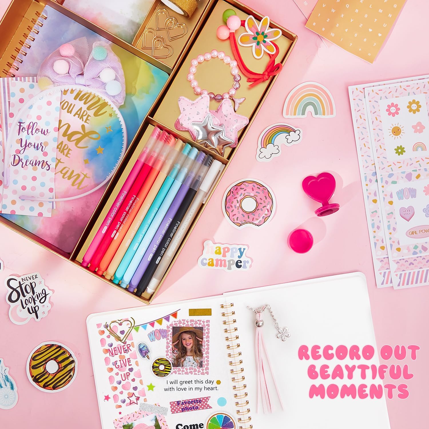 54 Pack Girls DIY Diary Set