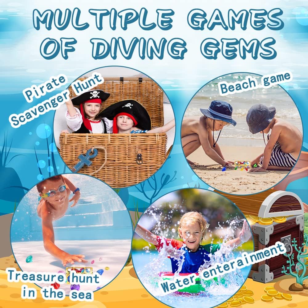 10 Gemstones Diving Pool Toys