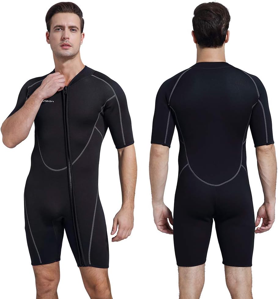 Men's 3mm Short Wetsuit, Women's Full Body Wetsuit