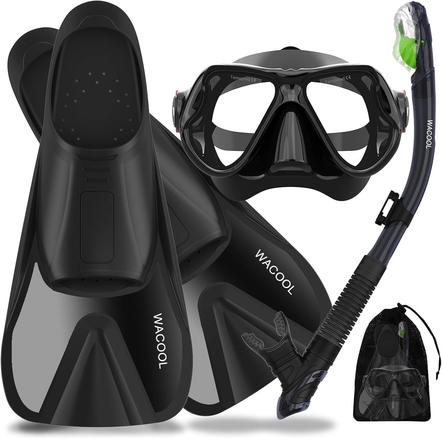 Adult Snorkeling Dive Kit with Travel Fins