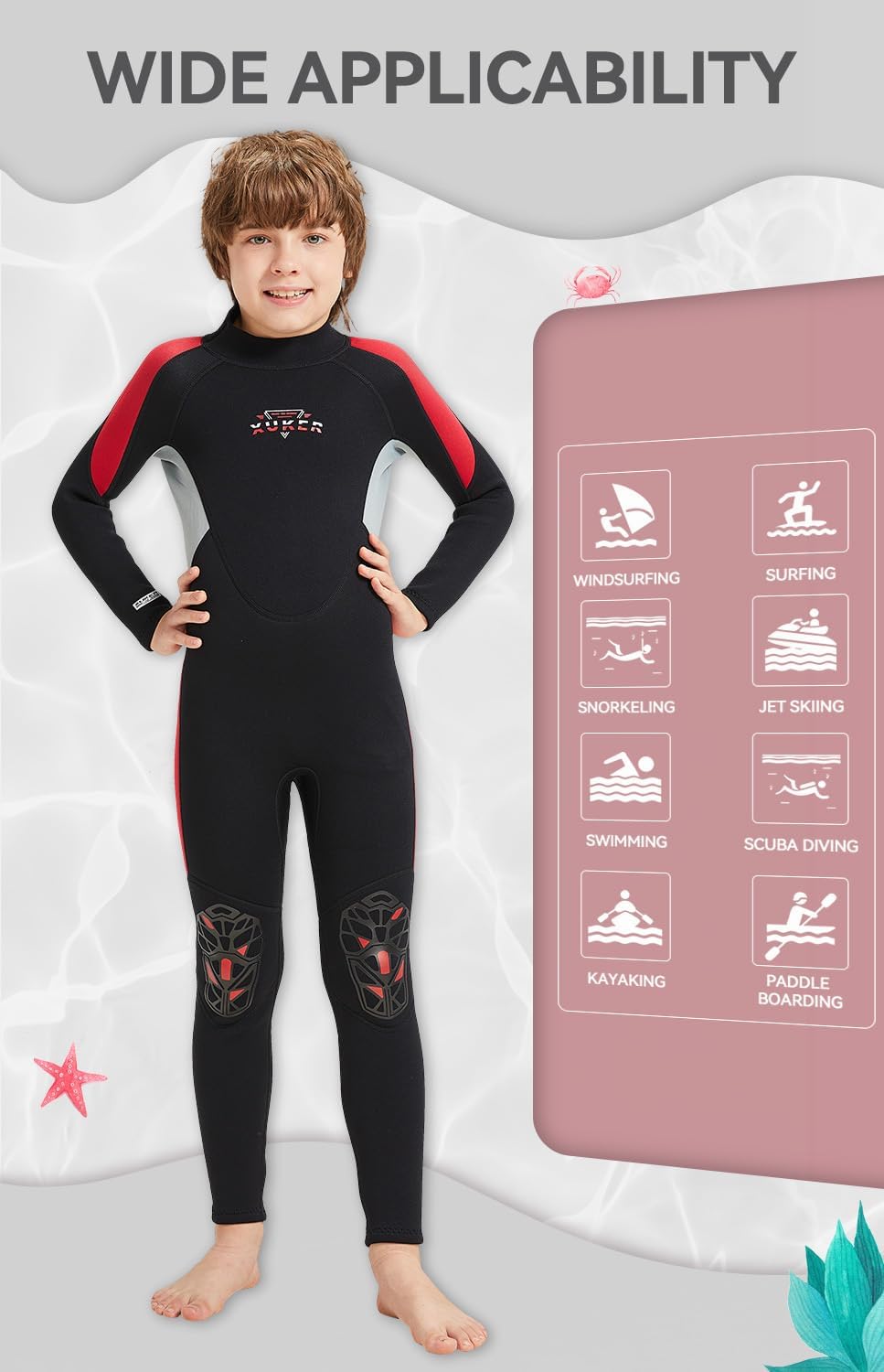 Kids 3mm Warm Full Length Wetsuit