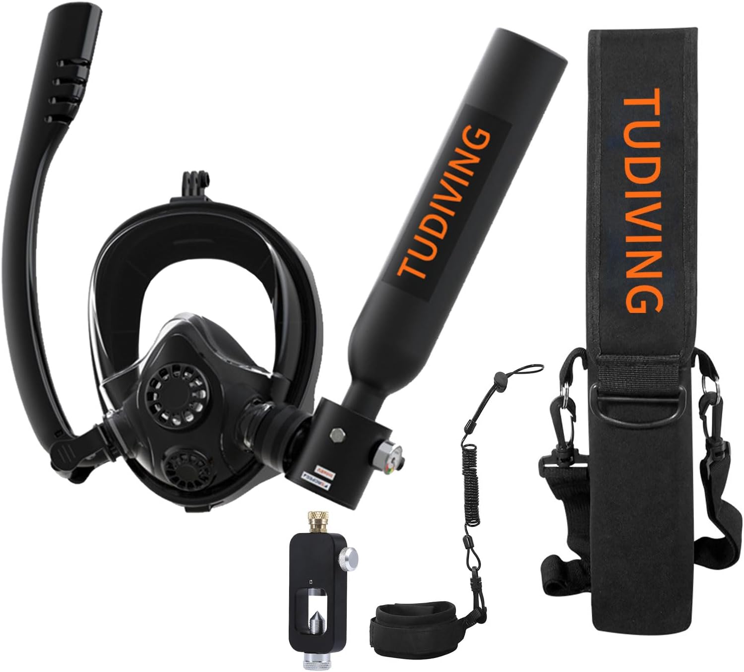 0.5L Scuba Diving Tank Set with Full Face Mask