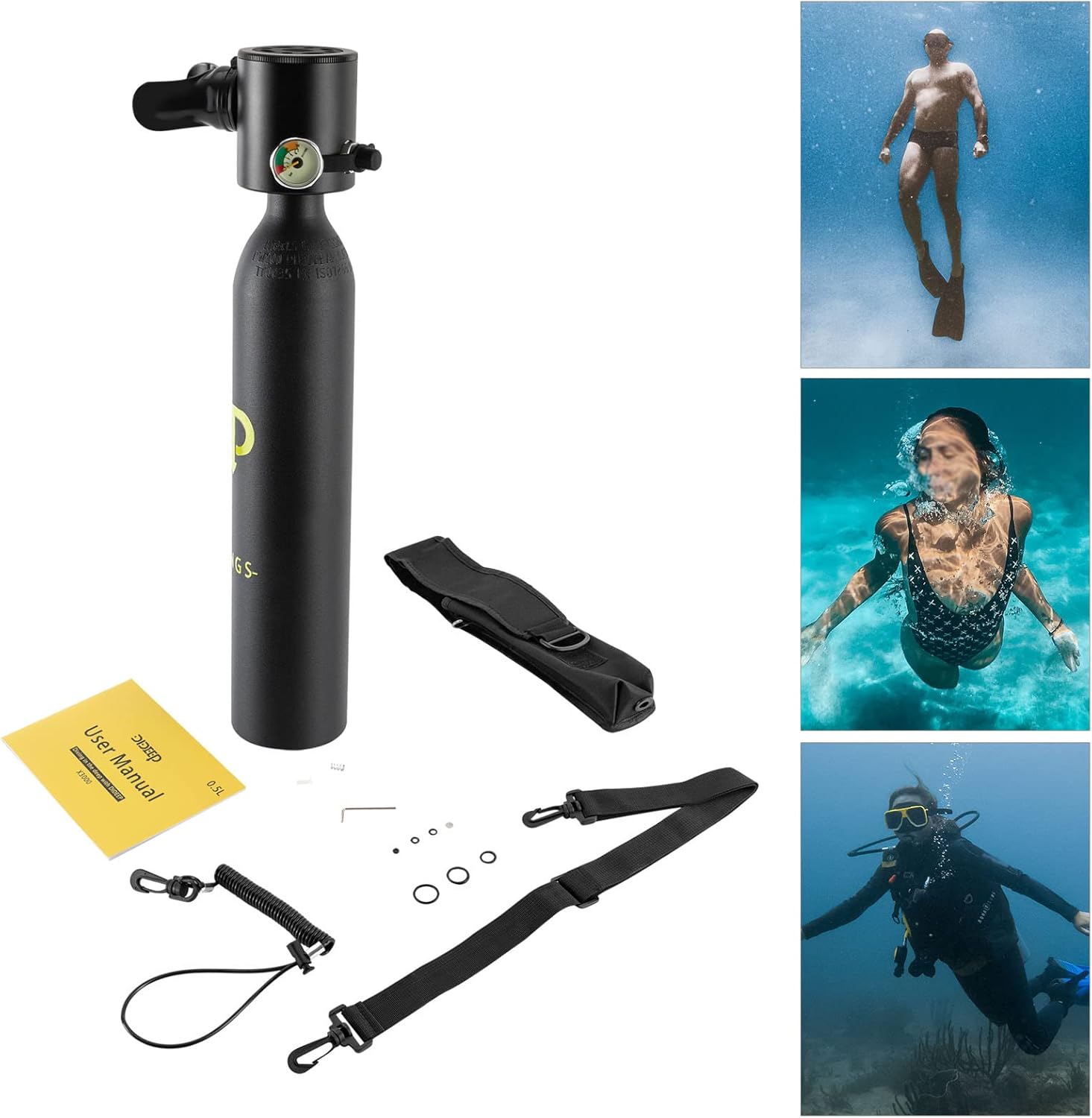 Mini Scuba Tank Dive Set, 0.5L Oxygen Tank