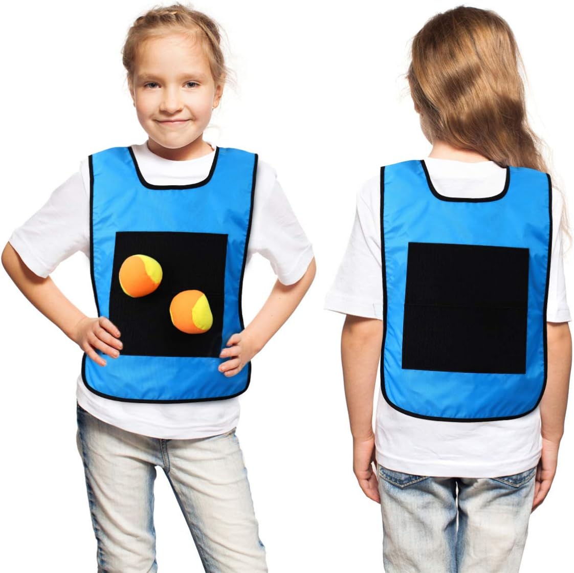 Sports Dodgeball Game Vest Set, 2 Vests & 10 Balls