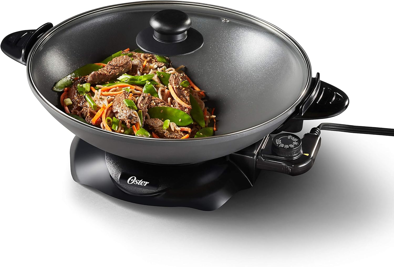 Oster 2124087 DiamondForce Electric Fry Pan, 4.7-Quart, Black