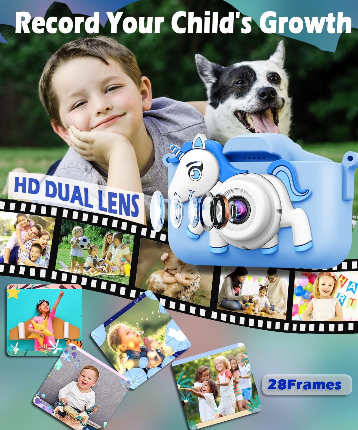 Upgraded Kids Camera, 1080P HD Selfie Camera
