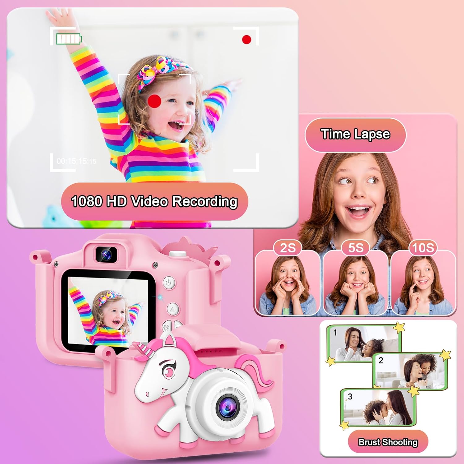 Kids Camera, 32GB SD Card