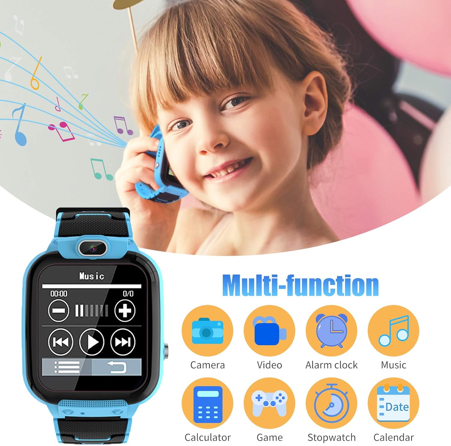 Smart Watch for Kids, Touch Screen Watch with Camera