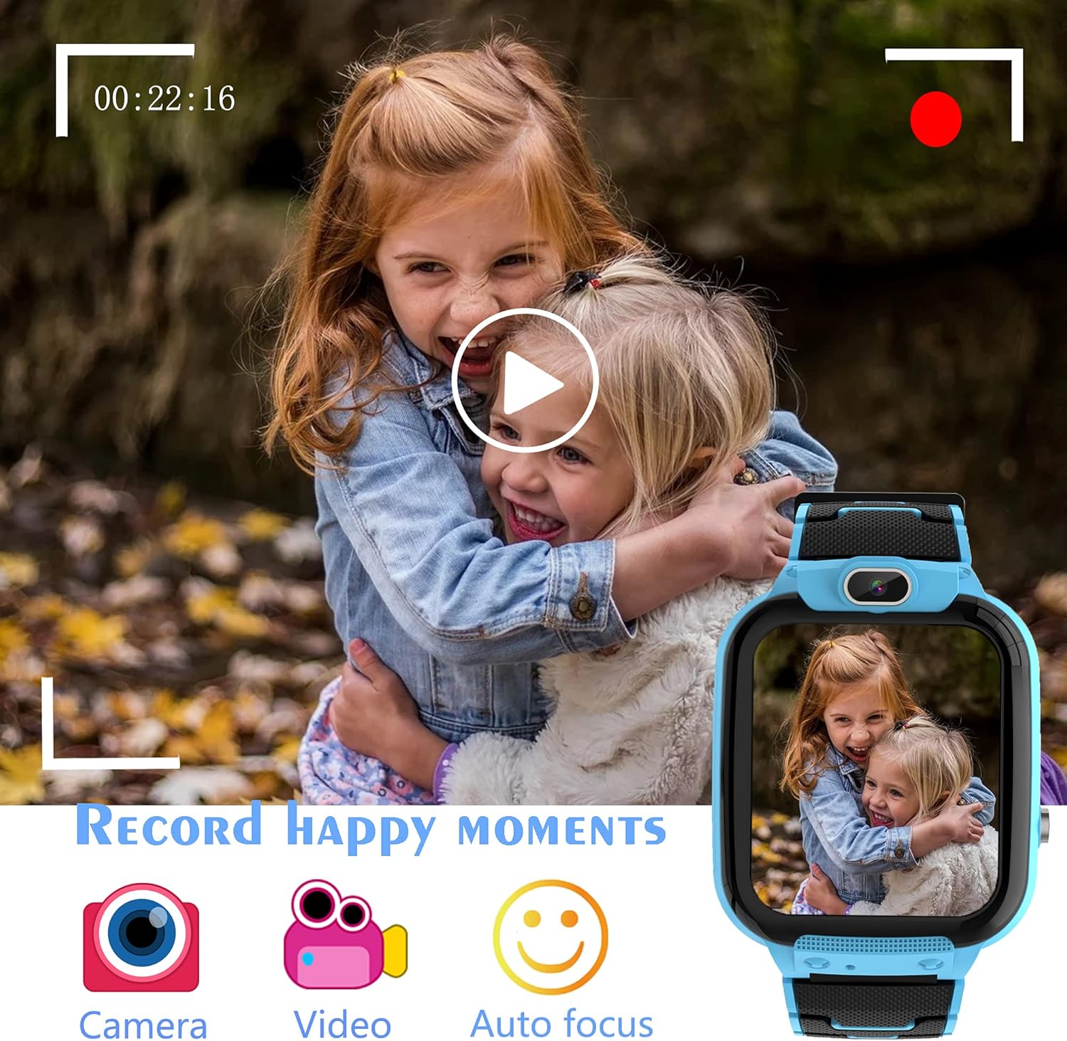 Smart Watch for Kids, Touch Screen Watch with Camera