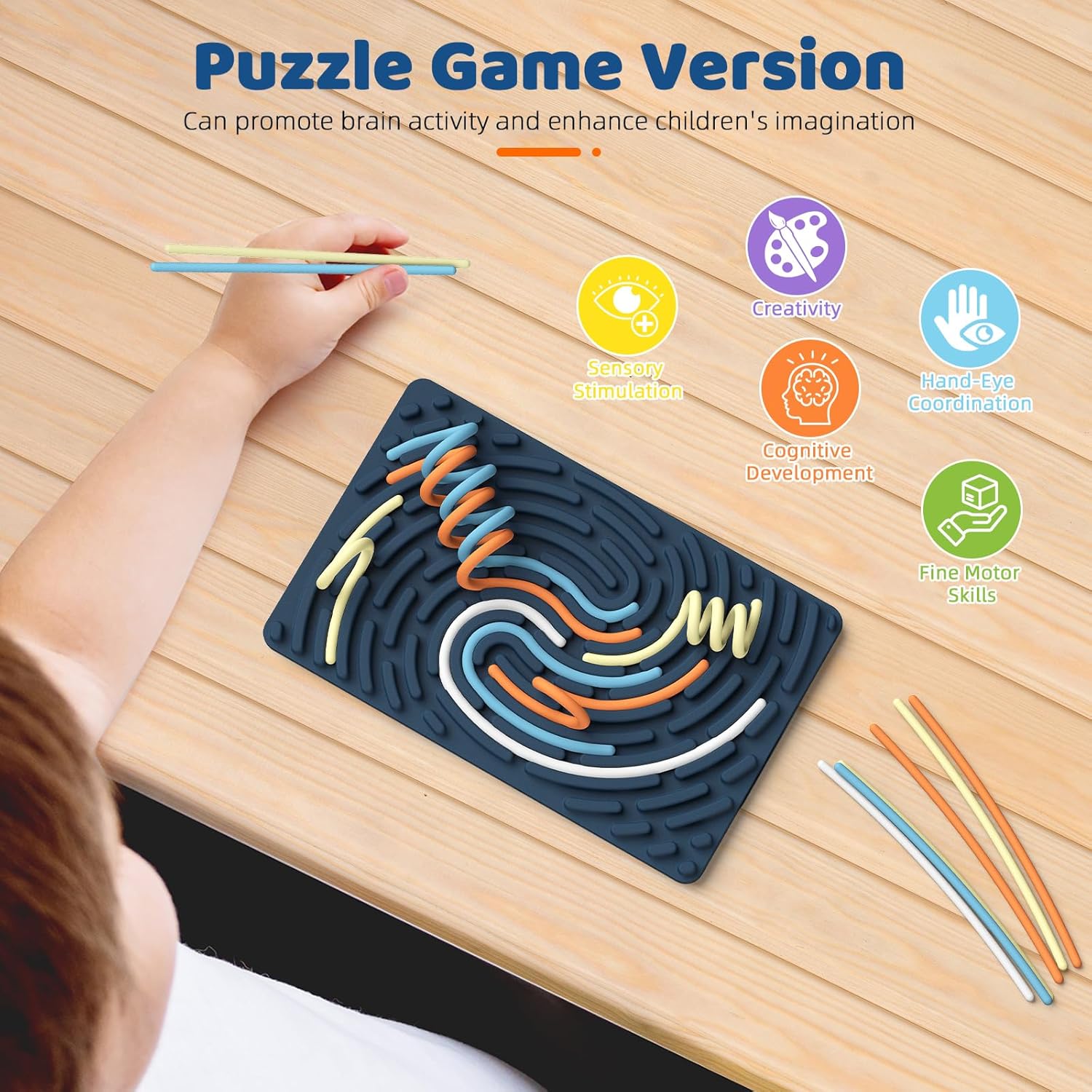 Sensory Activity Board, Reversible Silicone Decompression Toys