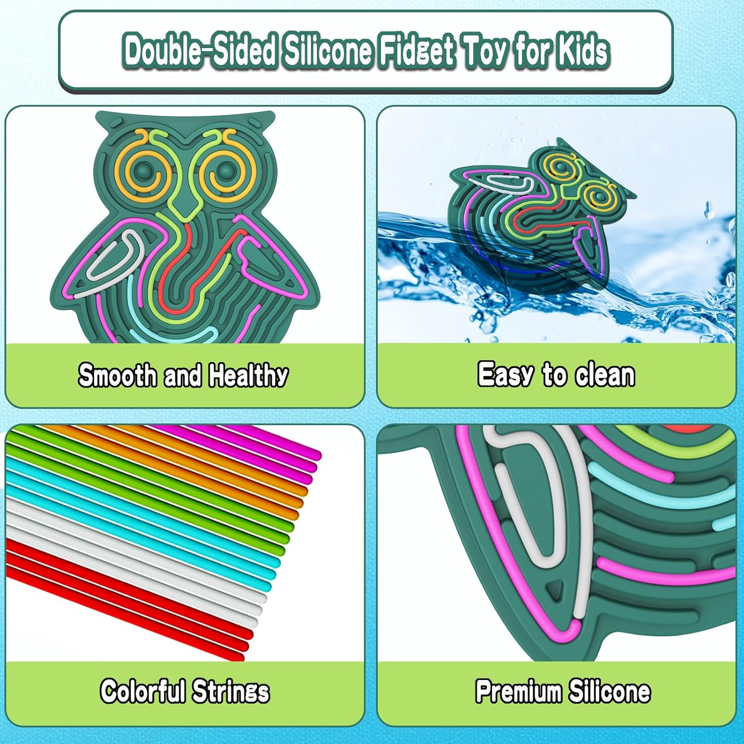 Sensory Fidget Toys, Double Sided Silicone Stress Relief