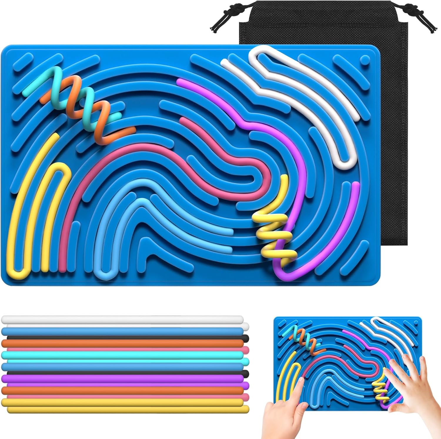 Sensory Activity Board, Double-Sided Silicone Fidget Toy