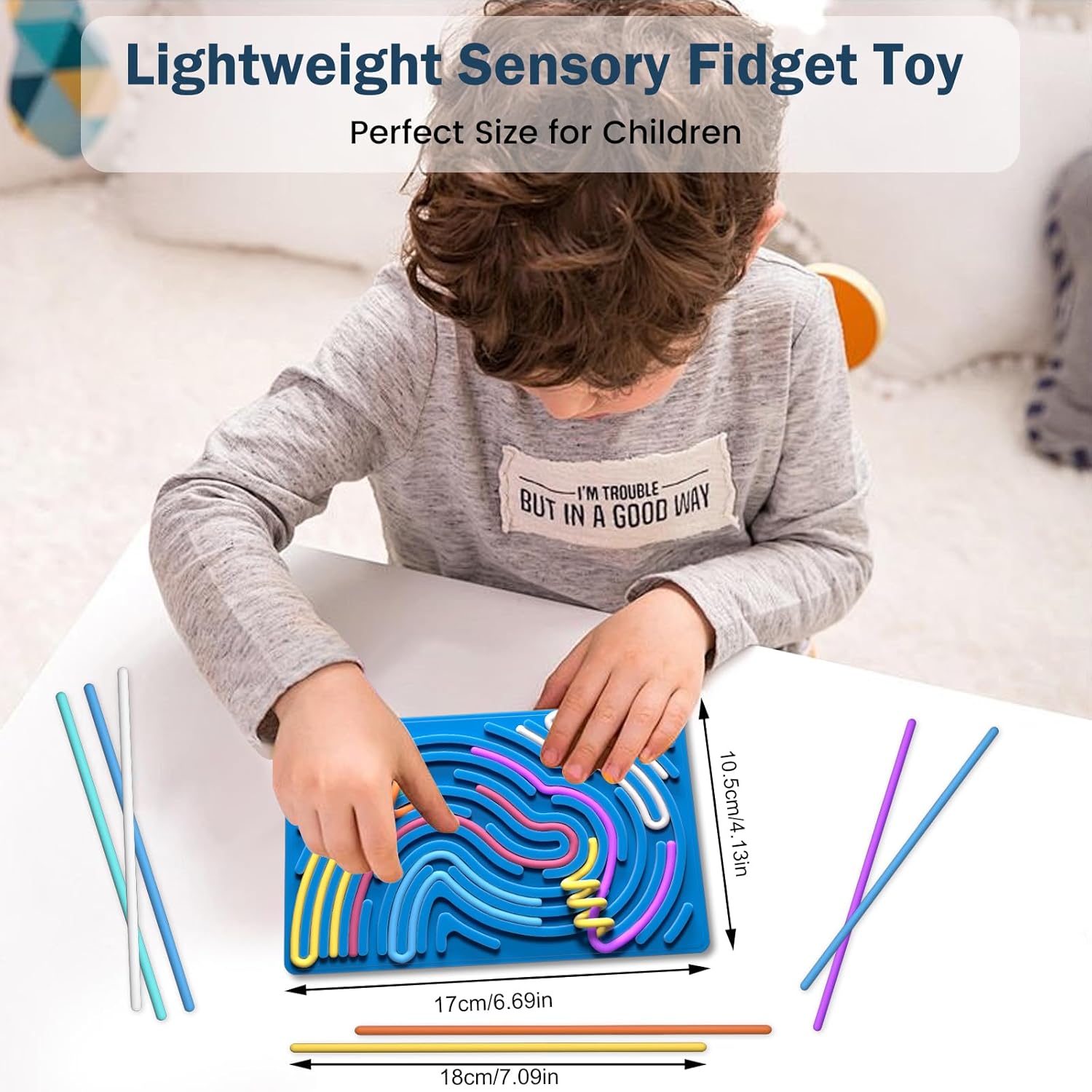 Sensory Activity Board, Double-Sided Silicone Fidget Toy
